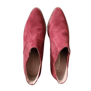 Anthropologie Leather Ankle Booties Women's Size 7.5 Preppy Boho